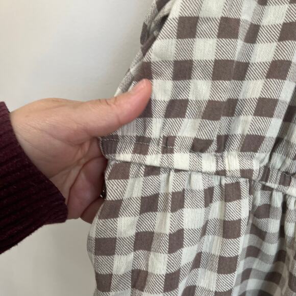 Torrid Brown Gingham Peasant Babydoll Boho Top Size 3X (US 3) - Picture 5 of 9